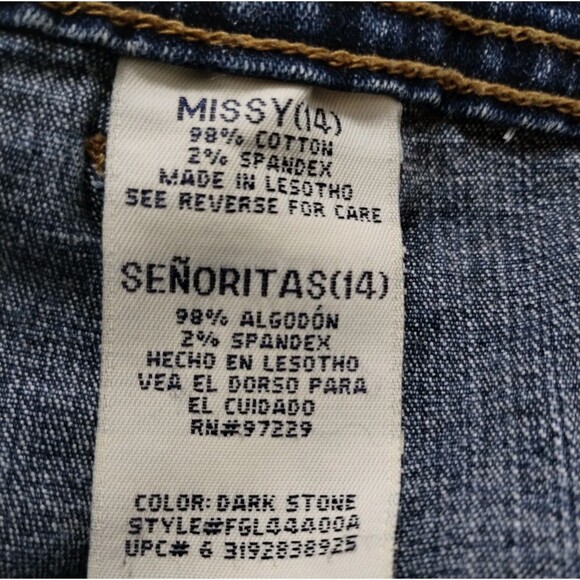 VTG Faded Glory Jeans High Rise 14 Wide Leg Stretch Flap Snap Pckts Gorp Y2k - Picture 12 of 15